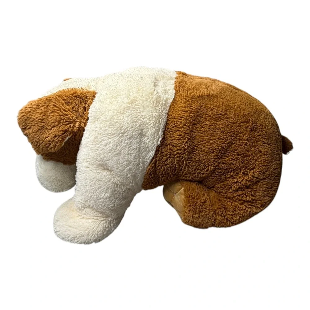 Pillow Chums by Kellytoy Bulldog Plush 2-in-1 Stuffed Animal Pillow Brown White